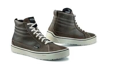TCX Street 3 Waterproof Casual Motorcycle Shoes Urban Riding Boots Brown