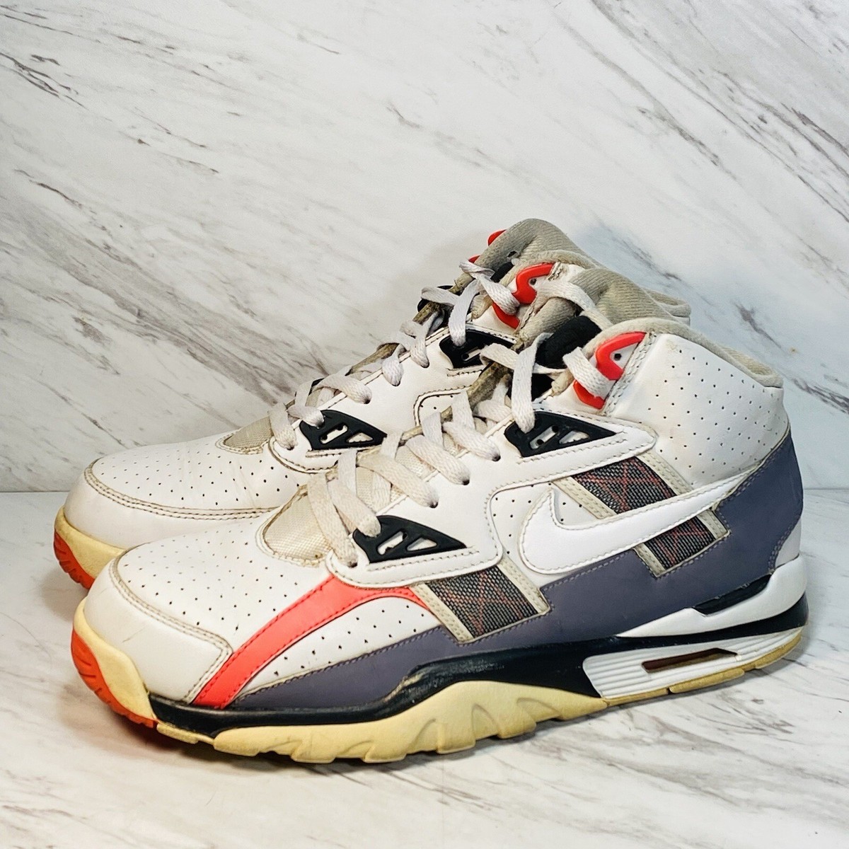 Nike Air Trainer Men Sz 10 SC High Vast Grey Pink Sneakers (MISSING INSOLES)