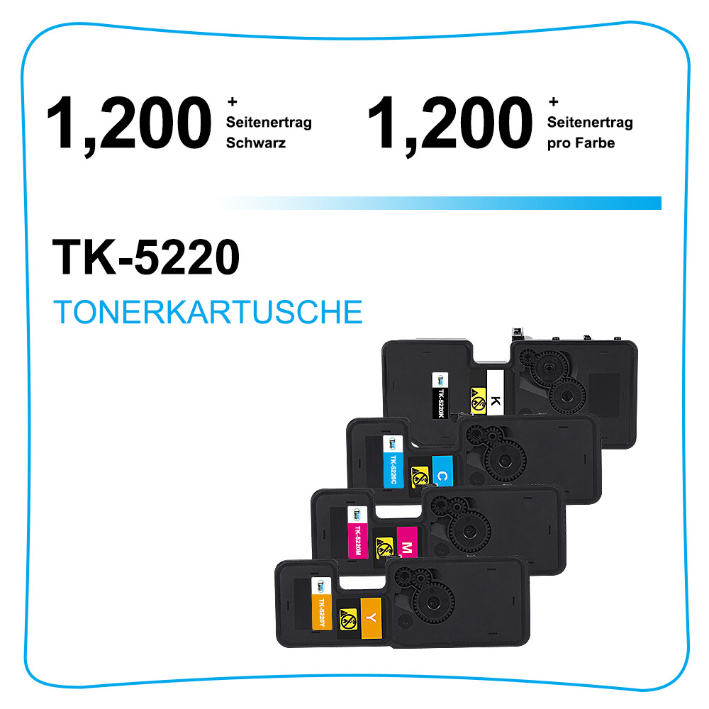 Cartucce Compatibili M5521cdn Set 5 5 Toner XXL Compatibili Per Kyocera TK5230, M5521cdn, P5021cdw - Alta Resa 5 Toner Xxl Compatibili Kyocera TK5230 P5021 M5521 ECOSYS - Foto 8