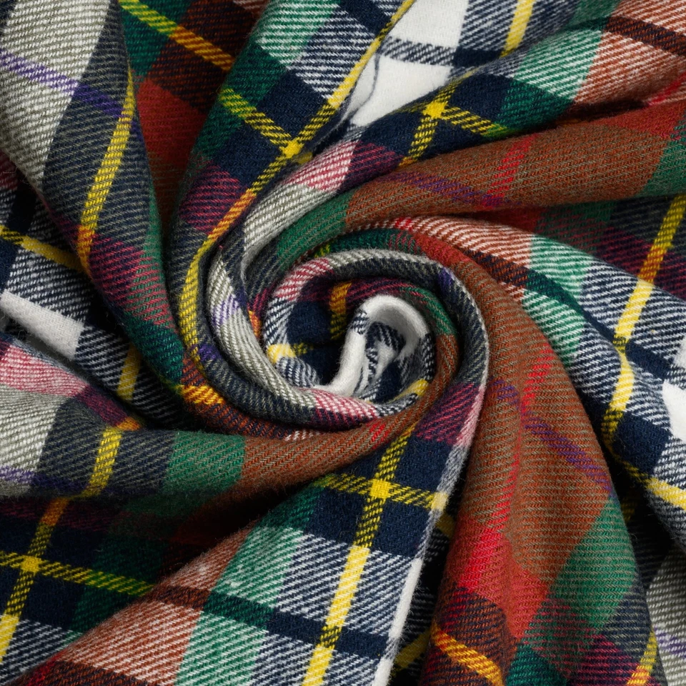 Red and Green Tartan Plaid Cotton Flannel Fabric - 60" Wide - Sold by the Yard - Image 2 of 4