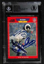 Irv Cross Signed 1989 Pro Set Anouncer Football Card Beckett AUTO