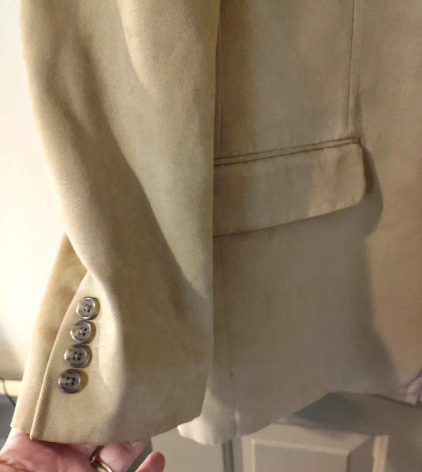 Abrigo Blazer Traje Chaqueta Vintage Chaps Ralph Lauren Pluma Gamuza EE. UU. 38 R Foto 2 de 4