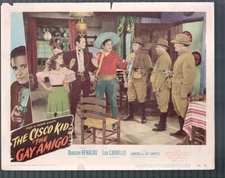 Gay Amigo 11x14 Lobby Card #2 Duncan Renaldo Cisco Kid Leo Carrillo Western