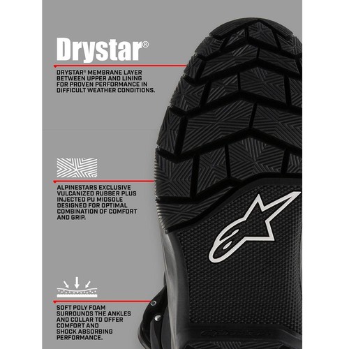 Alpinestars Belize Drystar CE wasserdichte Sport Touring Motorrad Fahrrad Stiefel - Bild 2 von 13