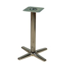 Oak Street Mfg 22 in x 22 in Chrome Cross Base Standard Height Table