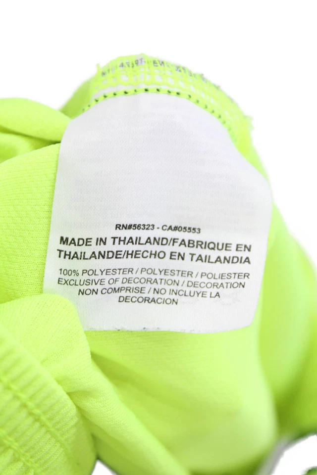 Shorts esportivo Nike masculino com cordão elástico cintura verde neon tamanho M - Imagem 4 de 4