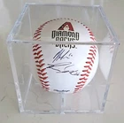 ⚾️ Autographed baseball by Arizona Diamondback players J & P- in cube