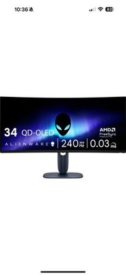 Alienware 34 240Hz QD-OLED WQHD Curved Gaming Monitor 3440x1440 240Hz AW3425DW