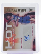 JADEN SPRINGER 2021-22 HOOPS HOT SIGNATURES ROOKIES AUTO RC #HSR-SP 76ERS Q3403