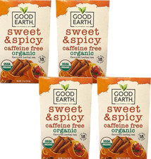 Good Earth Organic Sweet and Spicy Caffeine Free Tea Herbal 18 Tea Bags 4 Pack