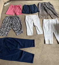 Capri Pants or Shorts Size L and Size XL Solid or Patterns or Blue Jean, White