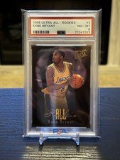 Fleer Ultra Kobe Bryant #3 Rookie Insert PSA 8 Lakers NBA Card 1996-97. rookie card picture