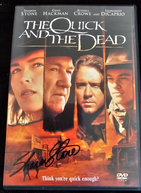 Sharon Stone Signed DVD Cover for the movie, "The Quick and the Dead"