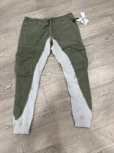 Pantalon homme Greg Lauren taille 5 XXL vert armée/gris Kith Supreme