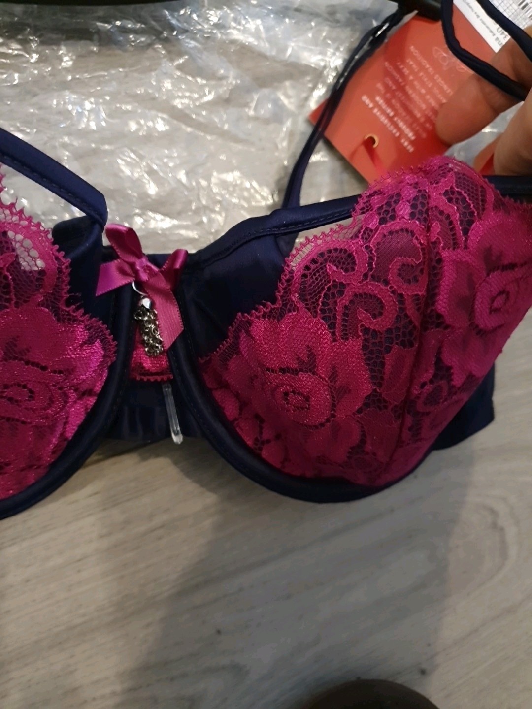 BNWT Vintage Ann Summers Giles Deacon Georgina Bra & Thongs x 2 Set 34D & 10 image 8