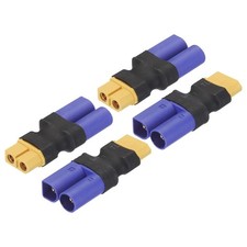 4pcs XT60 Female to EC5 Male Connector Adapter RC LiPo Battery Converter