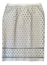 Red Valentino Designer - Beige Gold Shimmer Skirt Size 2-Italy - Lined, Elegant