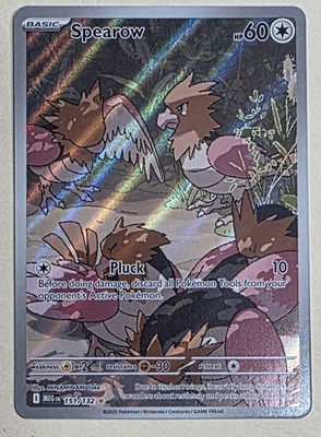 POKEMON MEGA EVOLUTION!  SPEAROW!  ILLUSTRATION RARE!  FULL ART!  151/132
