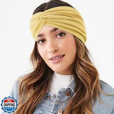 AQOKKA Extra Wide Headbands for Women Large Turban Headband Non Slip Boho Ela...