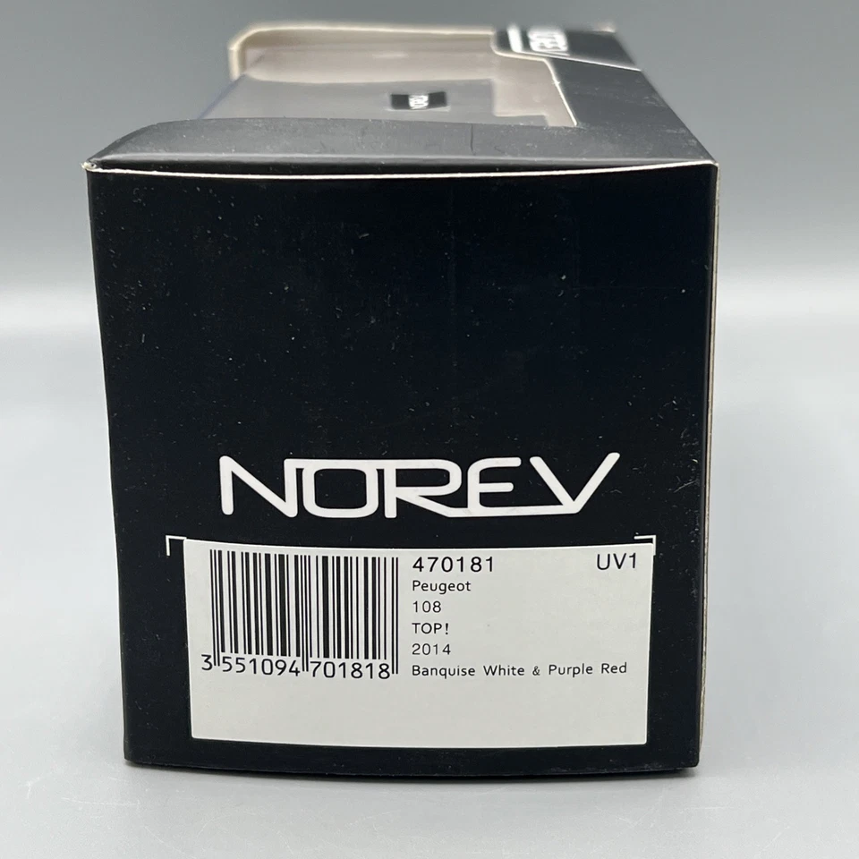 Norev 1/43 Scale 2014 Peugeot 108 Top! Banquise White 470181 FREE FAST P&P — 第 4/4 张图片