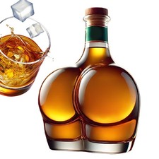 Peach Whiskey Bottle Funny Whiskey  Unique Gl...