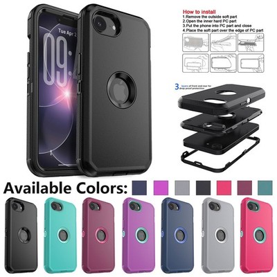 Shockproof For iPhone 17e Phone Case Heavy Duty 3in1 Layers Cover Rugged Hybrid