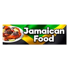 Jamaican Food Vinyl Banner with Optional Sizes (Made in the USA)