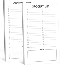 Joyberg Grocery List Magnet Pad for Fridge, 2 Pack Magnetic Notepads for Refrige