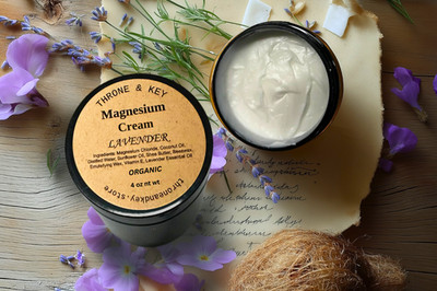 Magnesium Lavender Cream Extra Strength for Sleep, Organic New York Farm Crafted