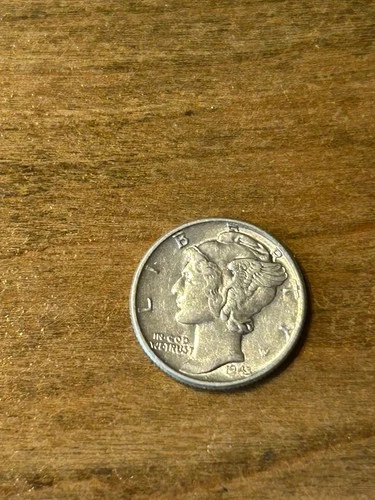 1943 Mercury Dime AU