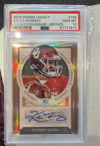 2019 Legacy Kyler Murray #182 Premium Edition Penmanship Bronze PSA 10
