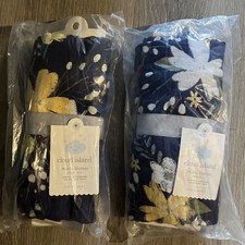 Baby Blanket - Cloud Island Navy Floral Muslin -Set of 2--NEW