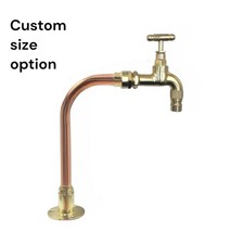Brass and Copper Tap, Bathroom, Camper or Cloakroom Faucet - Made to Measure