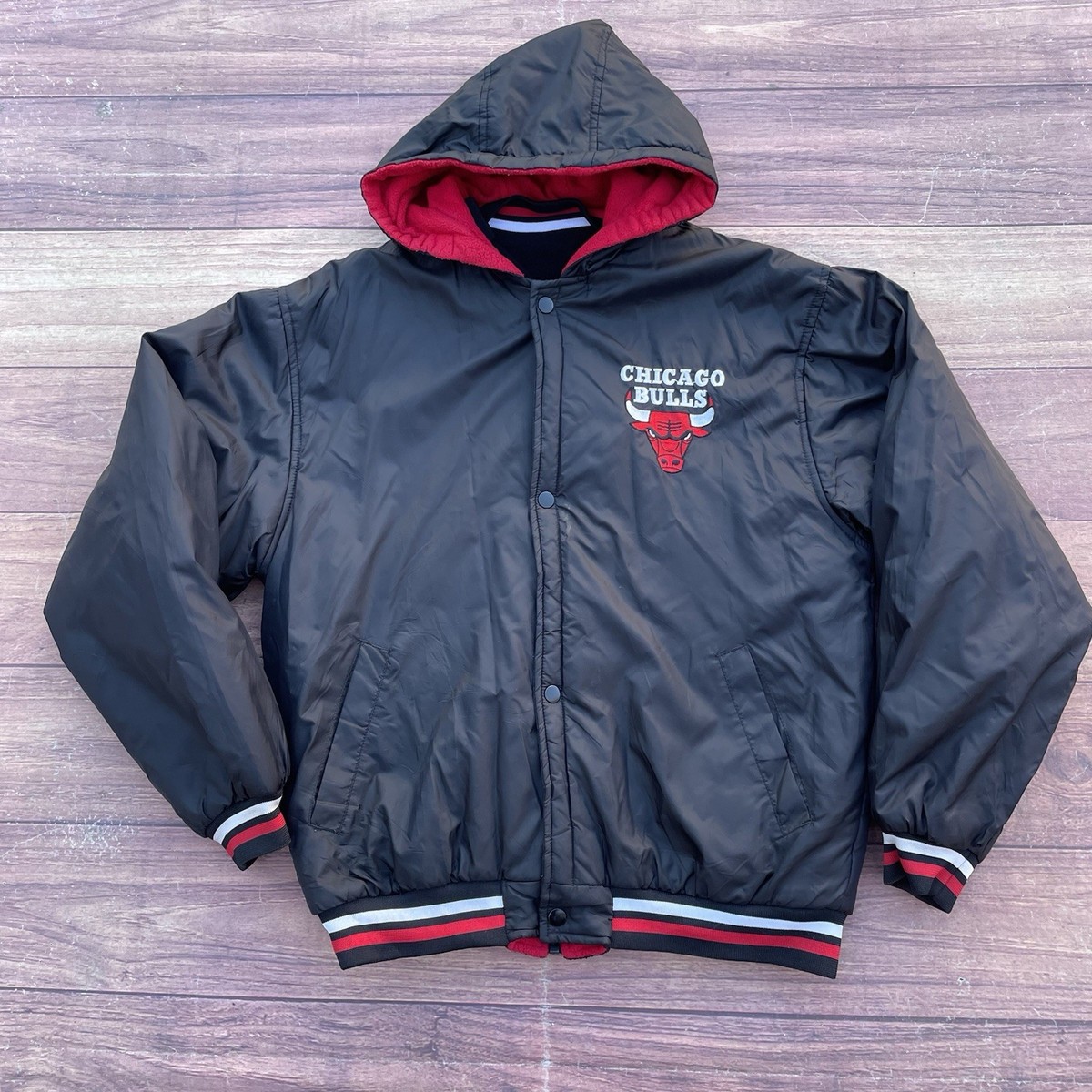 Vintage Genuine Stuff Chicago Bulls Reversible YOUTH XL Puffer