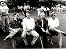 foto originale d'agenzia originale calcio Juventus Boniperti assiste allenamenti