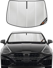 Windshield Sun Shade for 2020-2023. Full Coverage 2020-2023 Upgrade Shiny Silver