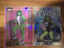 2026 Topps Chrome Marvel She-Hulk Pink Refractor /250 #151 + The Beyond #TB-17