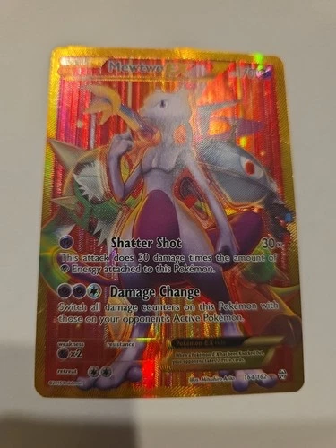 Pokemon Mewtwo EX Full Art Secret Rare Holo Card Breakthrough 164/162 XY