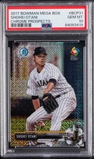 2017 BOWMAN MEGA BOX CHROME PROSPECTS #BCP31 SHOHEI OTANI PSA 10