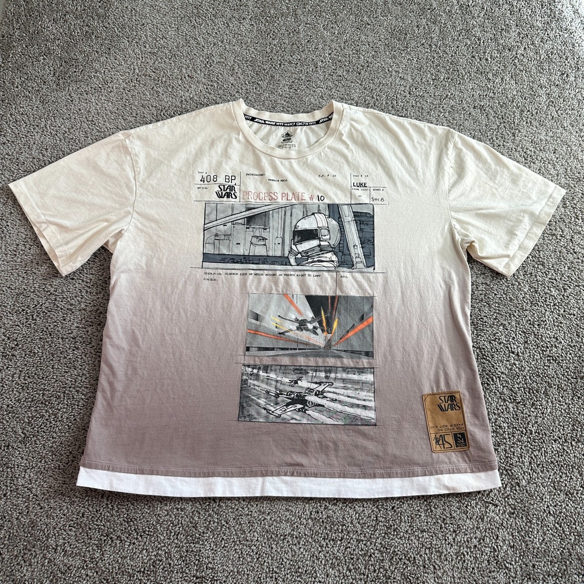 Star Wars Shirt Mens XL Concept Art Series Two Tone X-Wing