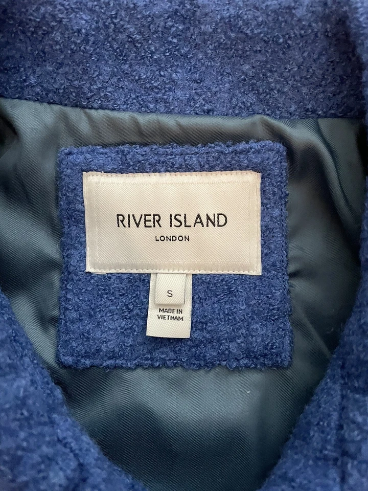Chaqueta River Island London Azul Mezcla Lana Talla Pequeña Foto 2 de 4