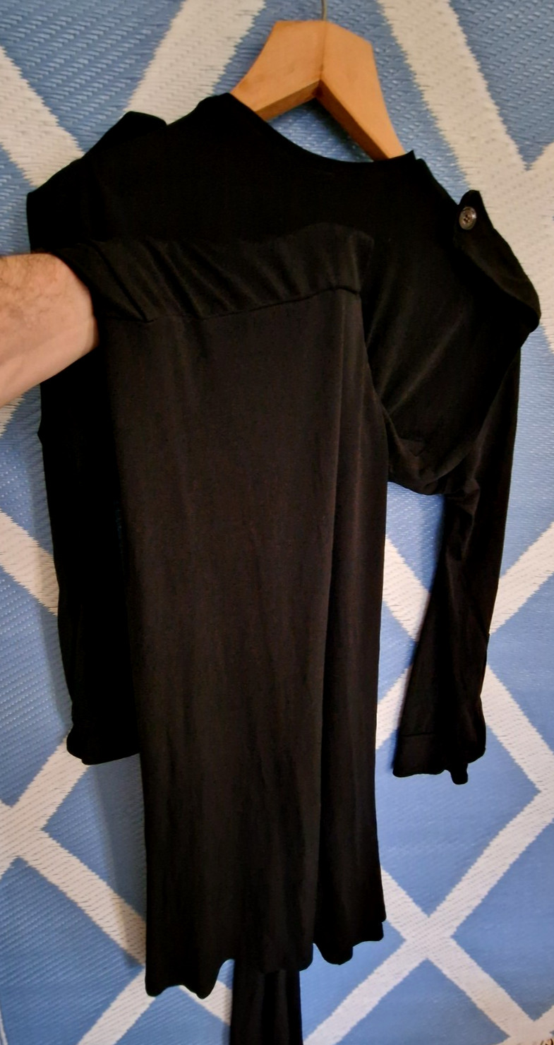 Zara ' SRPLS Limited Edition SRT DRSS/07 Drape Dress ' Black Slinky Tie RARE VGC image 5