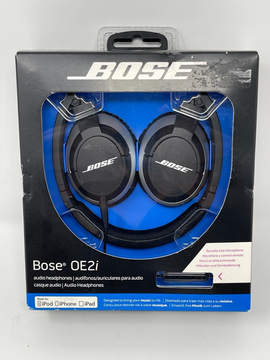 Bose OE2i Audio Wired Headphones Collapsible Headband Case Remote