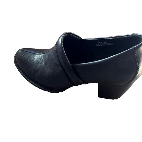 Born Black Women's Shawnna Booties Slip On Shoes 7.5 38.5 Leather Ankle Boots - Picture 18 of 18