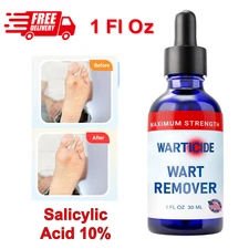 Fast-Acting Wart Remover,Natural Ingredients,Easy Dropper, Plantar & Genital 1oz