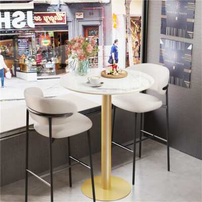 Round Coffee Tea Bar Table Pub Bistro Wine Counter Pedestal