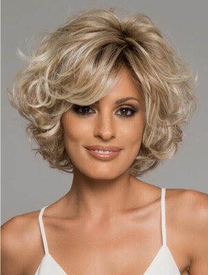 Women Light Blond Short Hairstyles Women's Natural Wavy Wig
