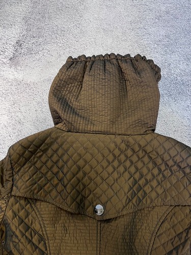 Burberry London Womens Jacket Quilted High Collar Brown Size UK 12 USA 10 ITA 44 - Picture 14 of 24