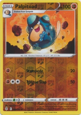 Reverse Holo Palpitoad 089/203 Uncommon Evolving Skies Pokemon TCG