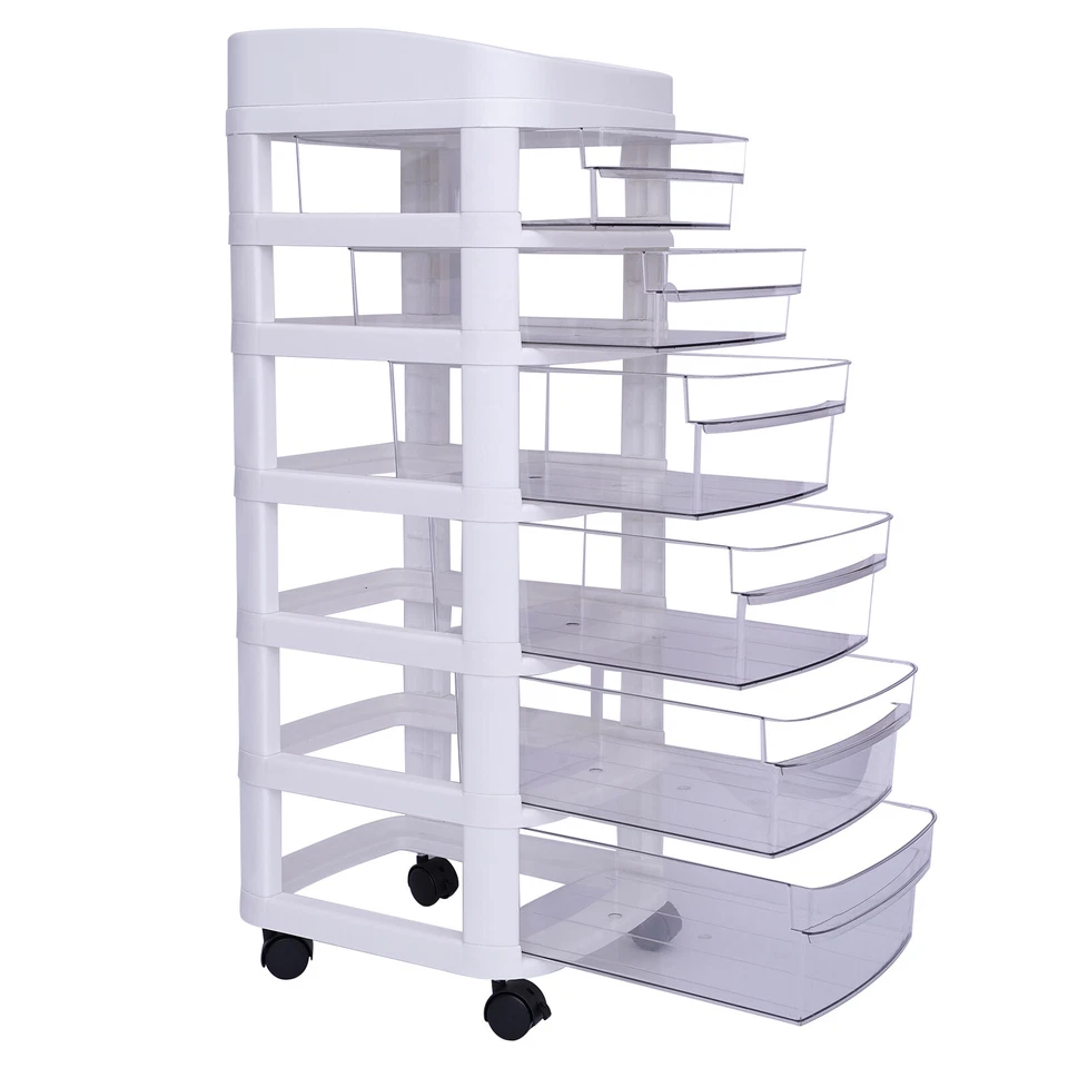 Rolling Storage Utility Cart Kitchen Cart Organizer Shelf Mobile Rack 6 Tier New - Image 4 of 4